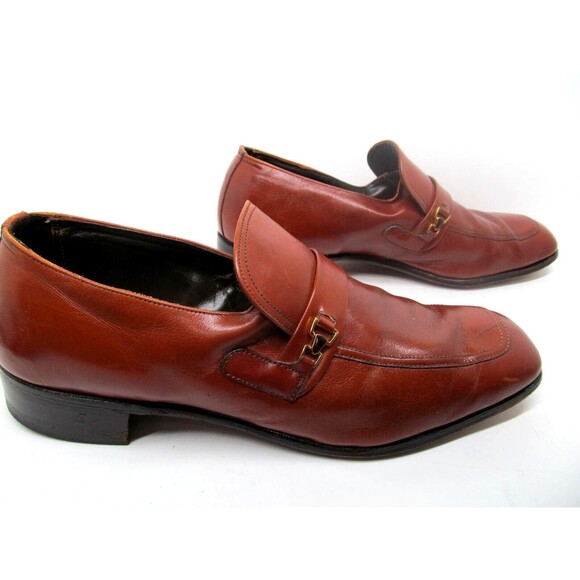 Nettleton Leather Half Strap Loafers Size 11 B/D Made In The USA - Picture 11 of 16